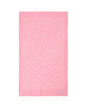 Telo mare in cotone jacquard con fantasia Bandana Rosa