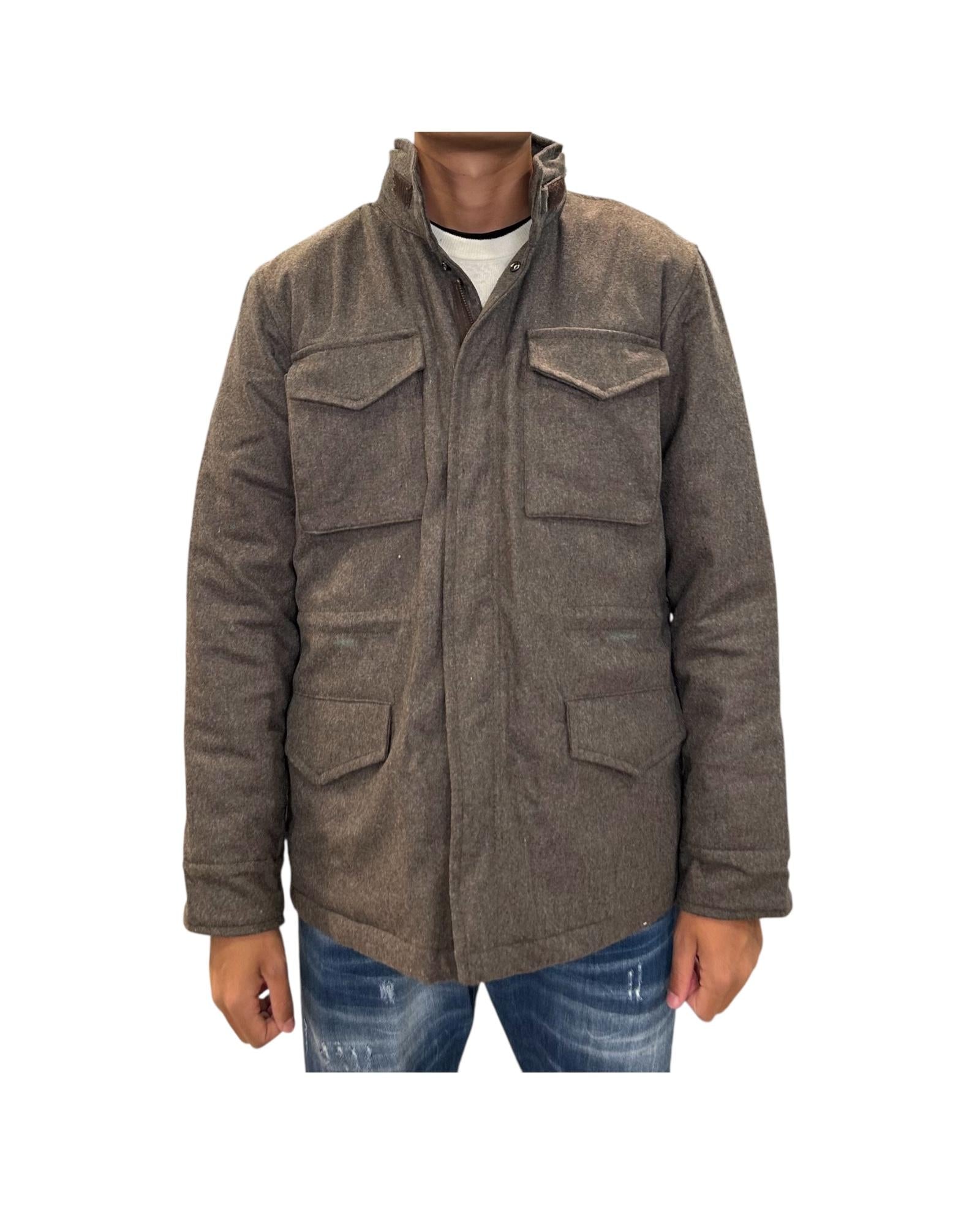 Field Jacket in lana Brown W5011 BROWN BL'KER 