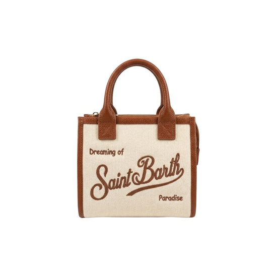 Borsa Vanity Mini in canvas e pelle VANMI001 01517L MC2 SAINT BARTH 