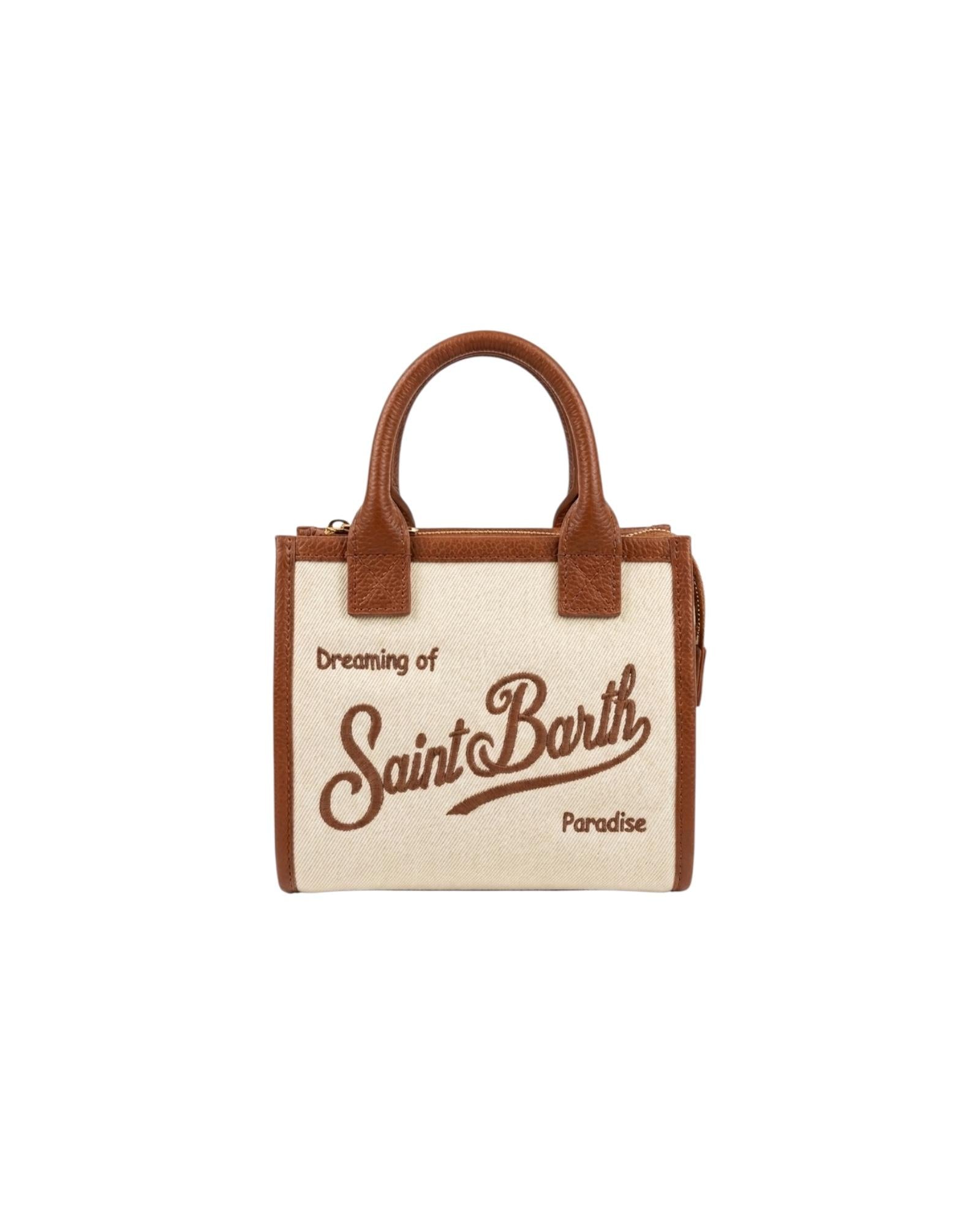 Borsa Vanity Mini in canvas e pelle VANMI001 01517L MC2 SAINT BARTH 