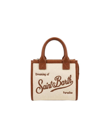 Borsa Vanity Mini in canvas e pelle VANMI001 01517L MC2 SAINT BARTH 