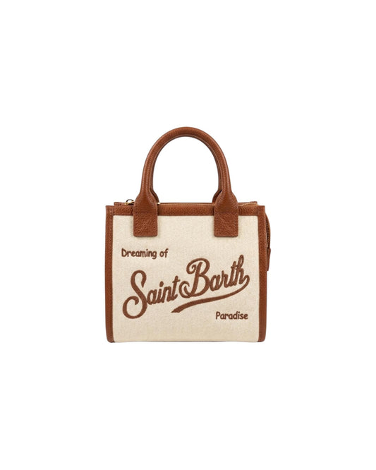 Borsa Vanity Mini in canvas e pelle VANMI001 01517L MC2 SAINT BARTH 