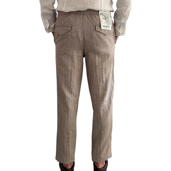 Pantalone misto lino Coffee Brown AU25S31PA PA1432 COFFEE BROWN Alley docks 