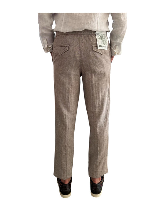 Pantalone misto lino Coffee Brown AU25S31PA PA1432 COFFEE BROWN Alley docks 