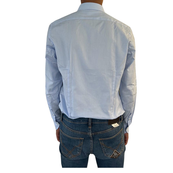 Camicia Uomo in cotone armaturato Celeste 2798SS35TS0209 003 MONTESANTO 