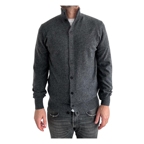 Cardigan con bottoni Antracite 87007 214 CAVALIERI MILANO 
