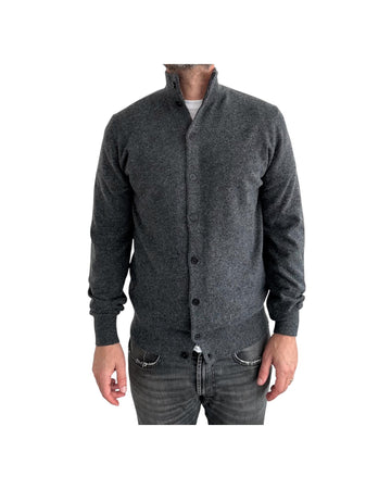 Cardigan con bottoni Antracite 87007 214 CAVALIERI MILANO 