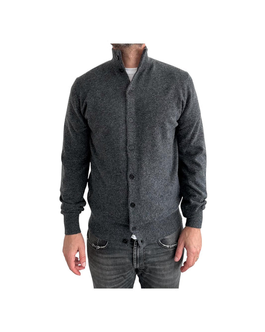 Cardigan con bottoni Antracite 87007 214 CAVALIERI MILANO 
