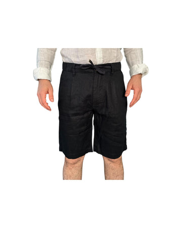 Bermuda in lino Blue Navy AU25S40BE PA1090 NAVY BLUE ALLEY DOCKS 
