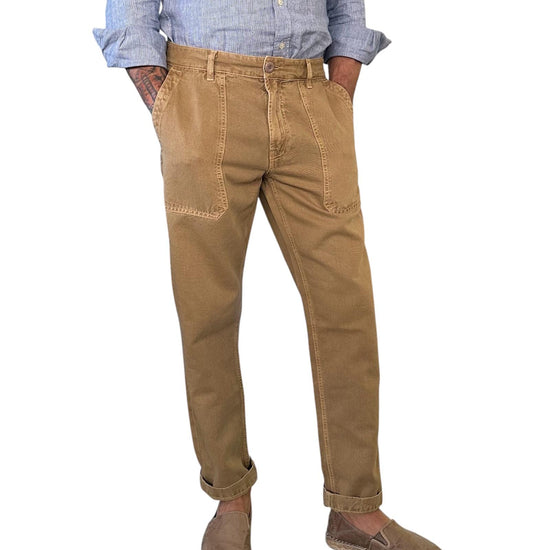 Pantalone Wembley Bull Misto Lino Moka 030 WEMBLEY BULL MISTO LINO MOKA MODFITTERS 