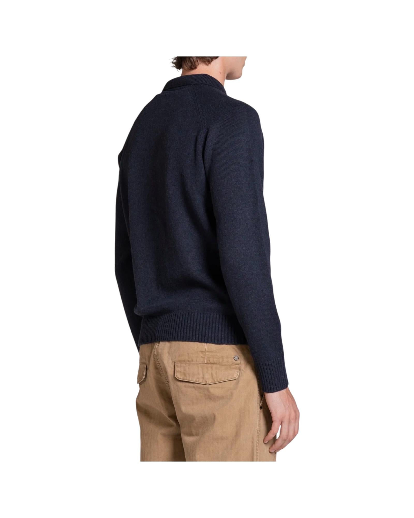 Polo in lana Navy COLIN WN8C01 IMPURE 