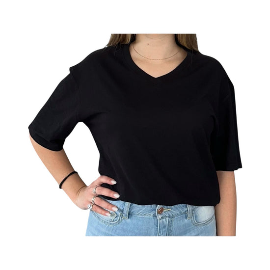 T-Shirt Liliac in cotone nero LILIAC NERO CHS 