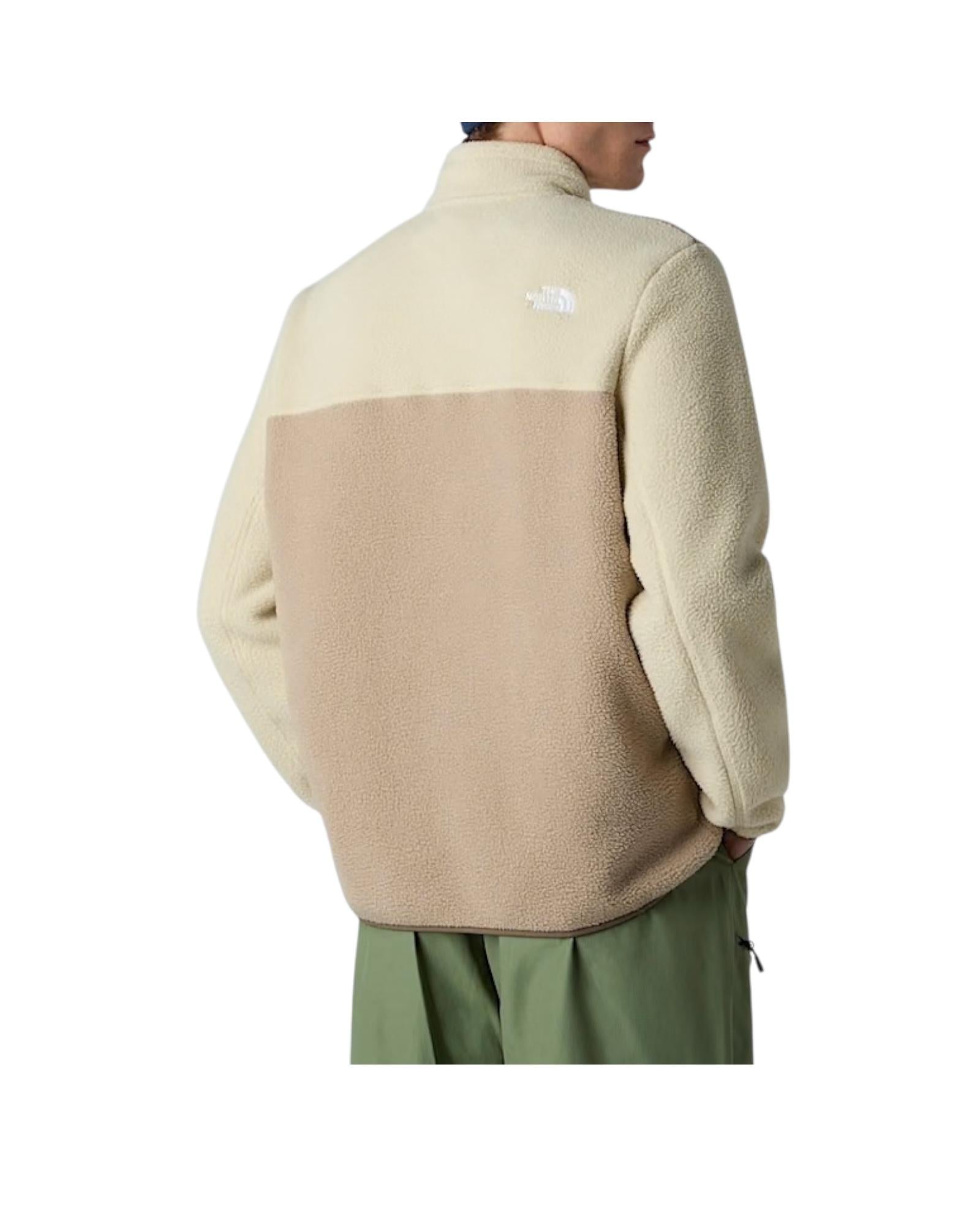 Giacca in pile Yumiori con cerniera a 1/4 NF0A883S MUSHROOM GREY THE NORTH FACE 