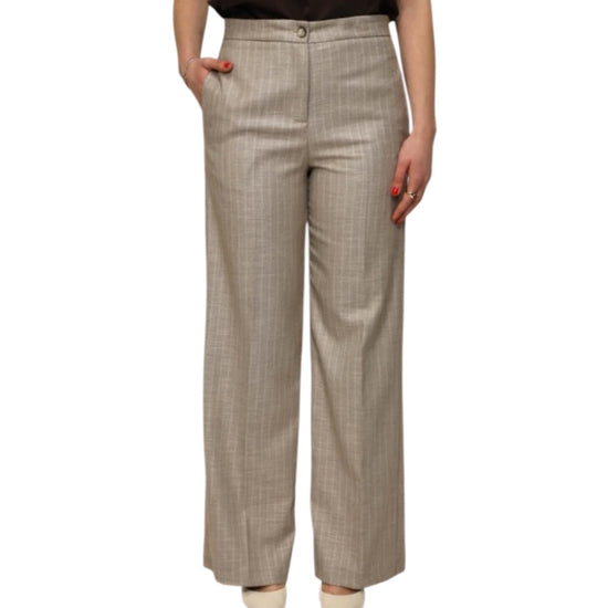 Pantalone Palazzo Gessato TAB0227 BEIGE VICOLO 
