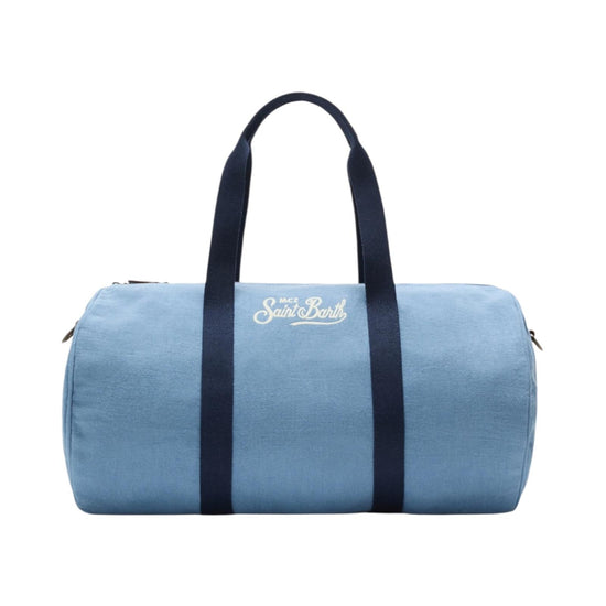 Borsone Round Jetleg in lino Celeste JTEL008 01250L MC2 SAINT BARTH 