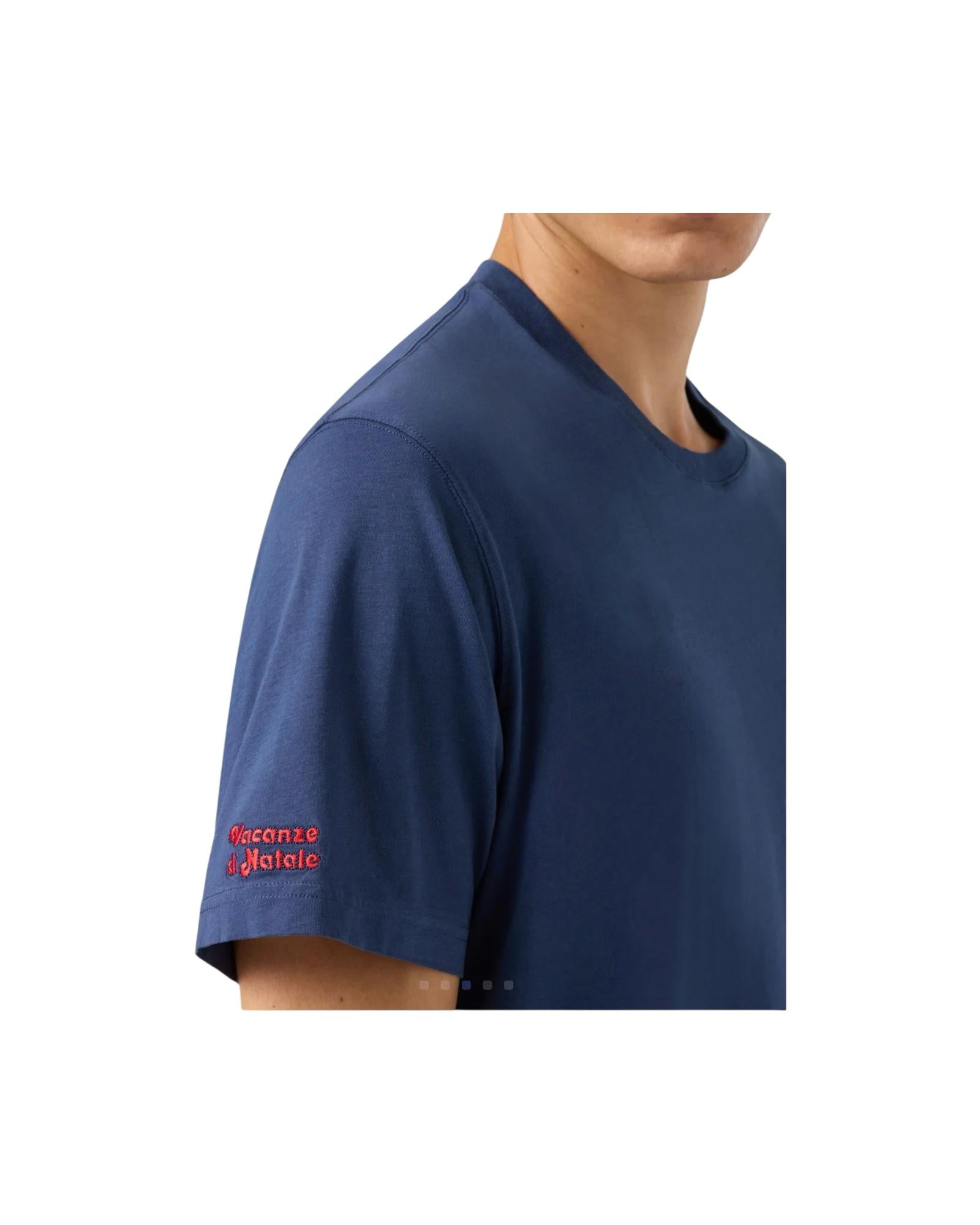 T-shirt Arnott Warm in cotone invernale con ricamo Sole, wishy e sei in pole position ARN0004 03031I MC2 SAINT BARTH 