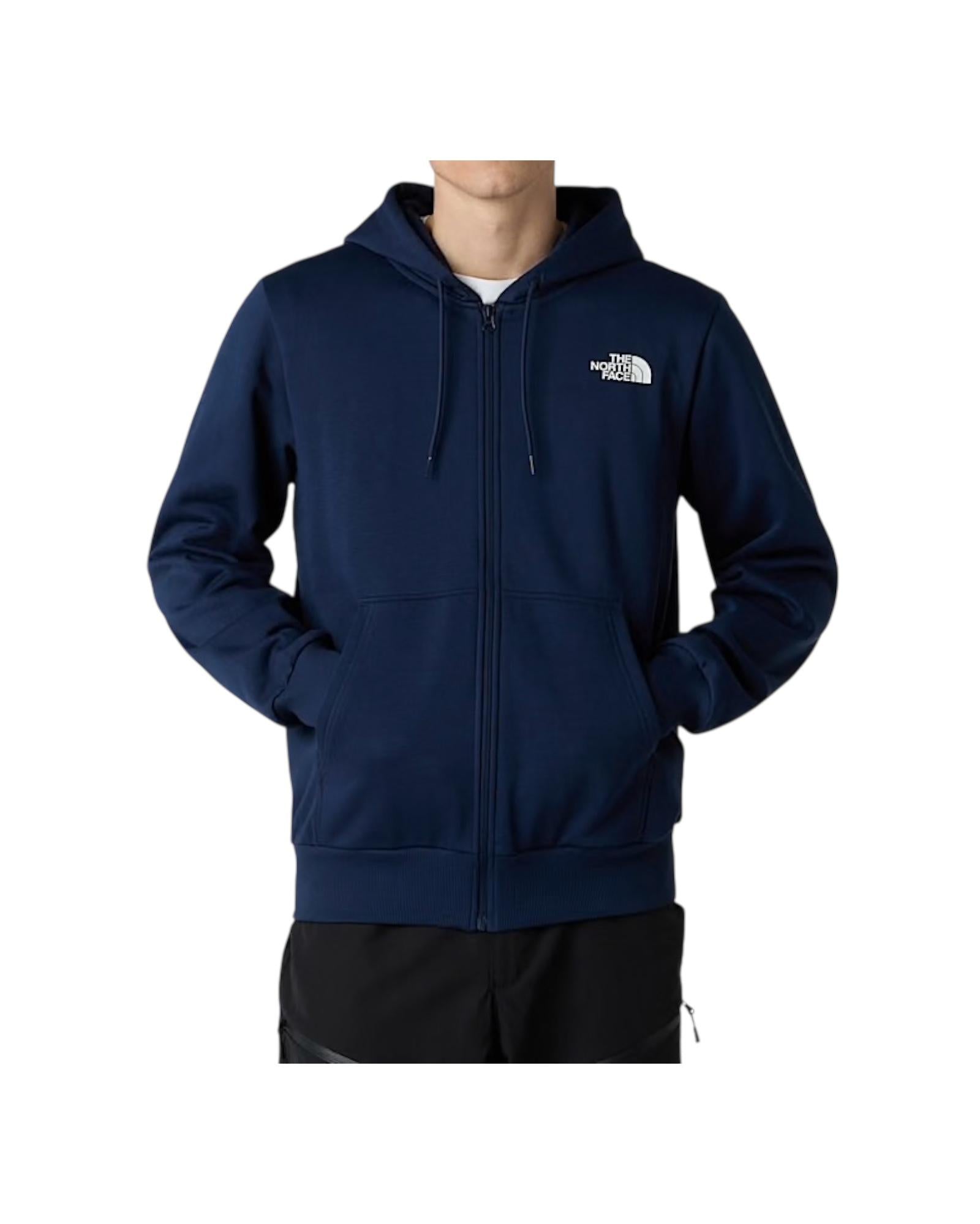 Felpa con cappuccio e cerniera integrale Simple Dome Summit navy NF0A89FD SUMMIT NAVY THE NORTH FACE