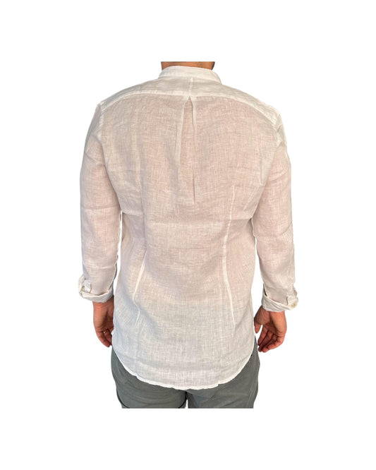 Camicia uomo in lino White AU25S06CA LINEN YD WHITE Alley docks 