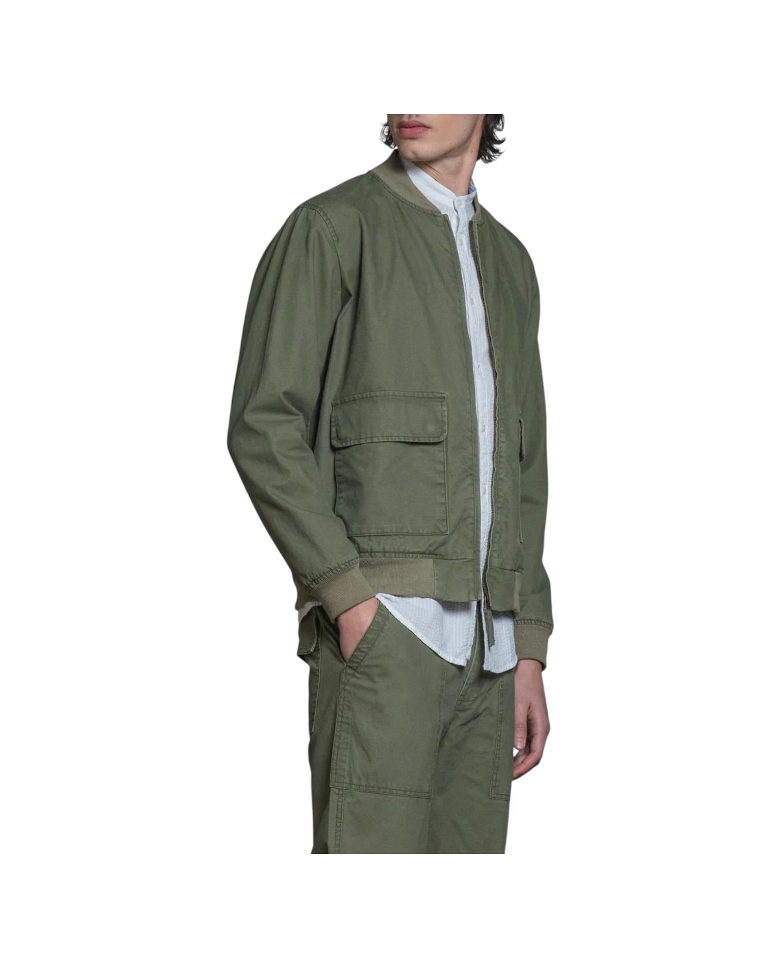 Bomber in cotone fiammato Military green SUSSEX SLBC03 IMPURE 