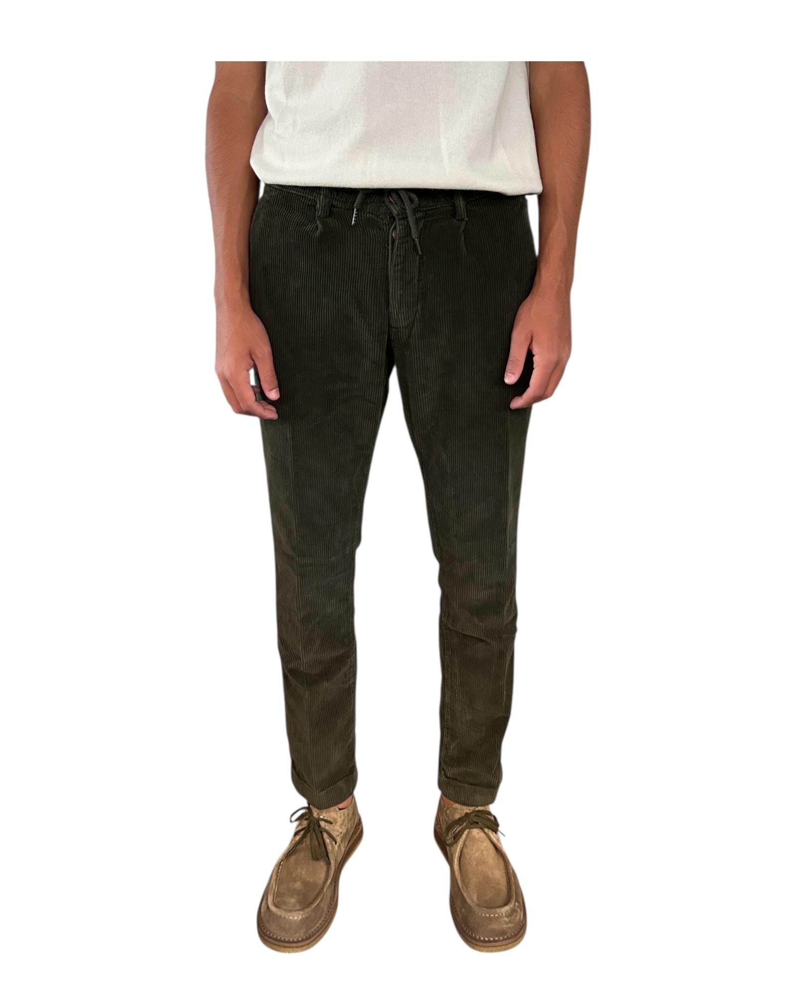 Pantalaccio Bristol velluto 500 righe Army 019 BRISTOL VELVET ARMY MODFITTERS