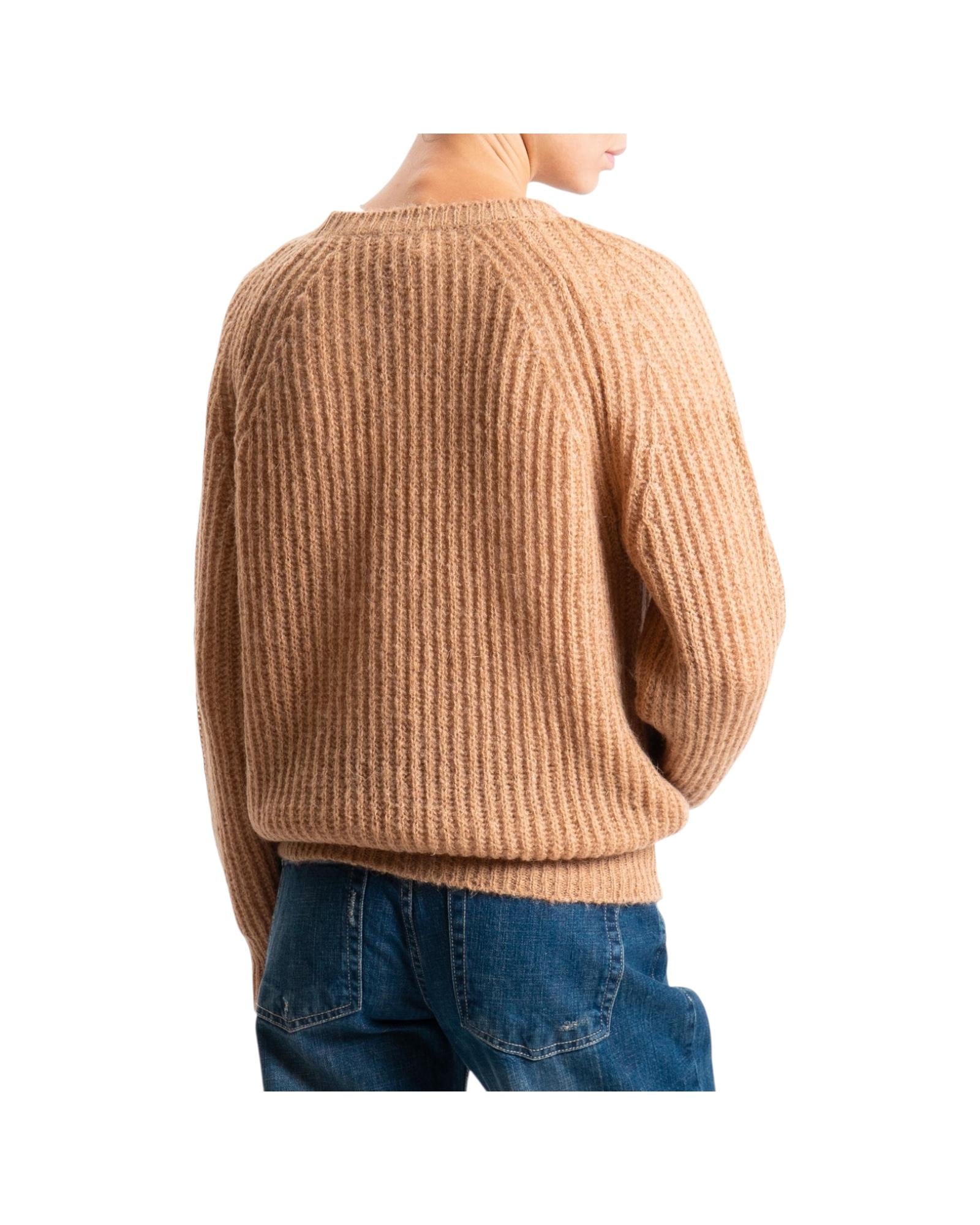 Maglione mohair a coste inglesi Cammello 55086F CAMMELLO VICOLO 