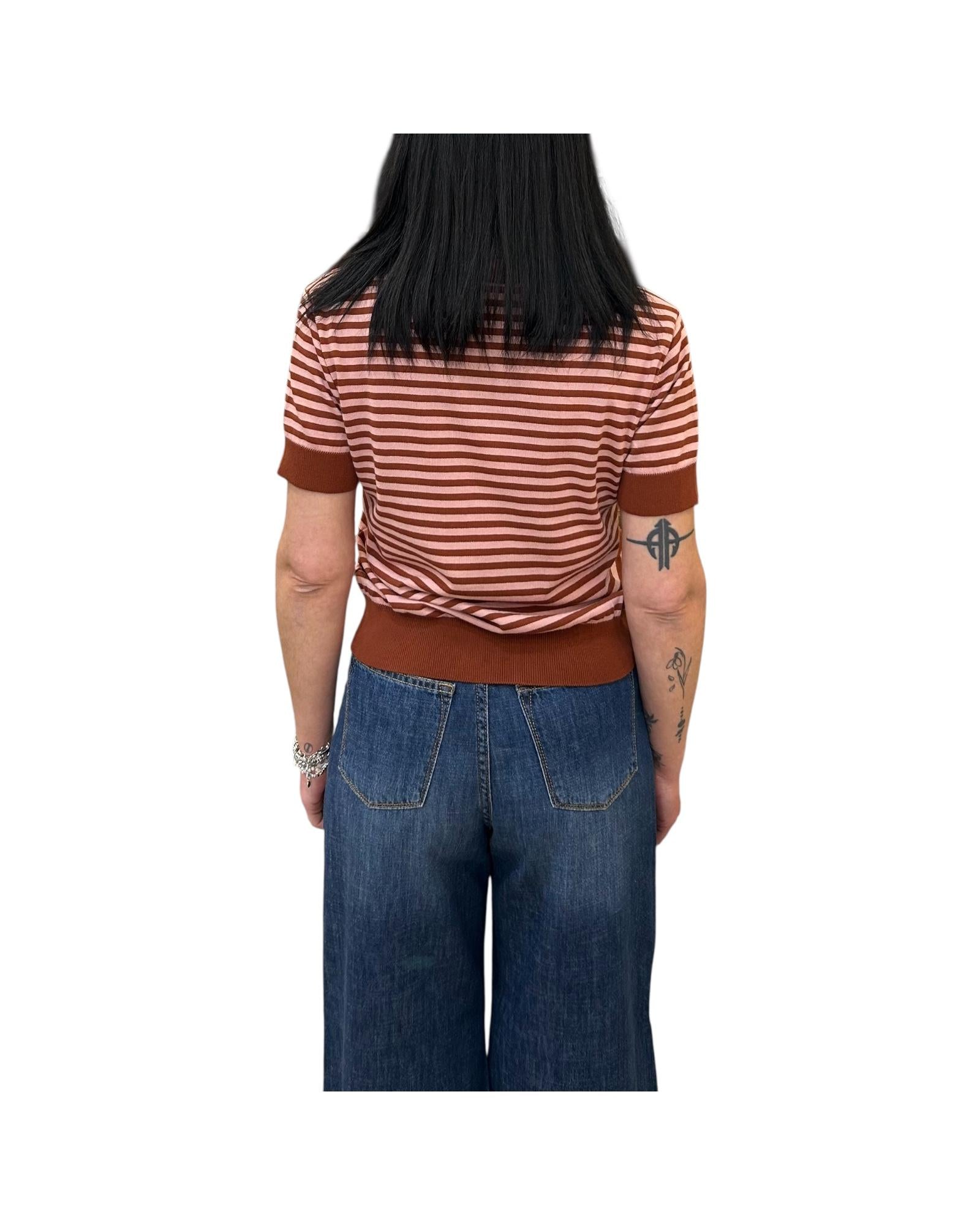 Maglia a righe con colletto M32 917 301 FLOOR 