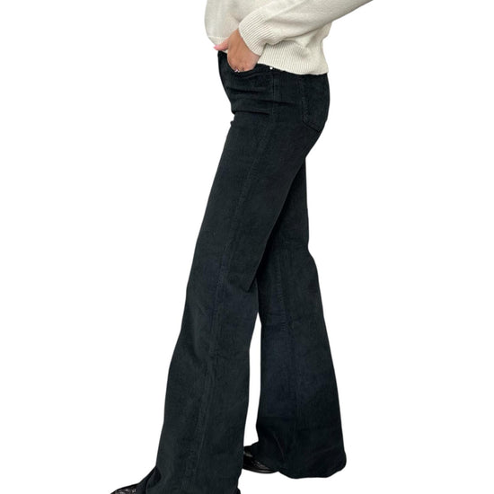 Pantalone Eos a zampa in velluto Nero EOS 5 NERO God save denim 