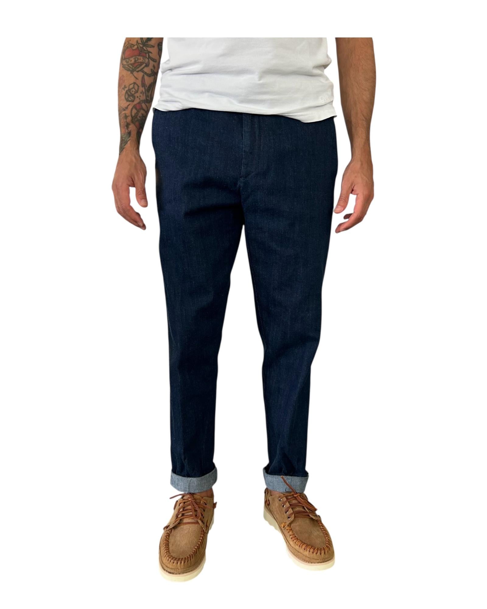 Pantalaccio in cotone Denim 25WSU66341 037 WHITESAND 