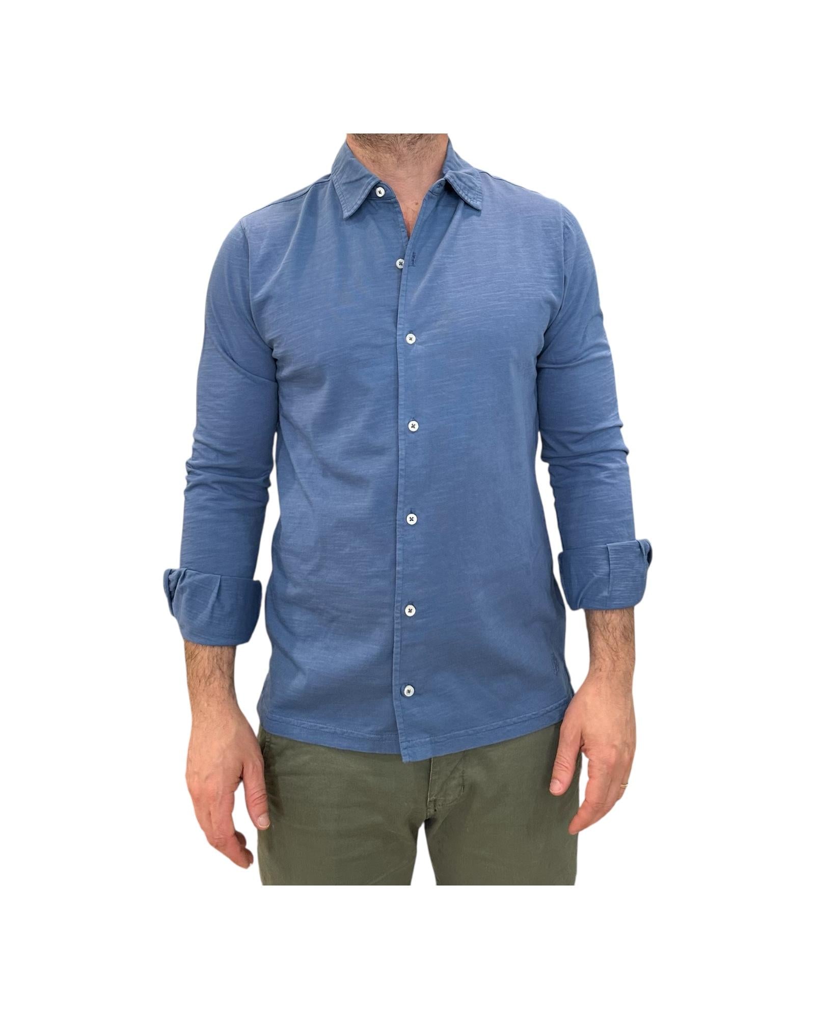 Camicia uomo Seaport fiammata Royale 6503 ROYALE BL'KER 