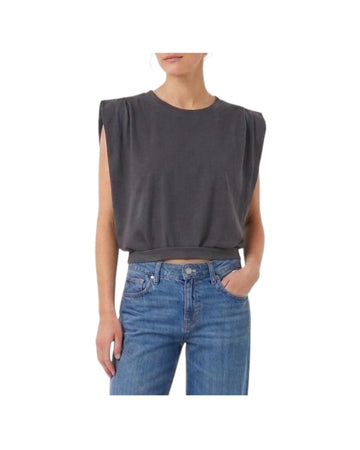T-shirt con elastico in vita Dark Grey DAFNE DARK GREY CHS 