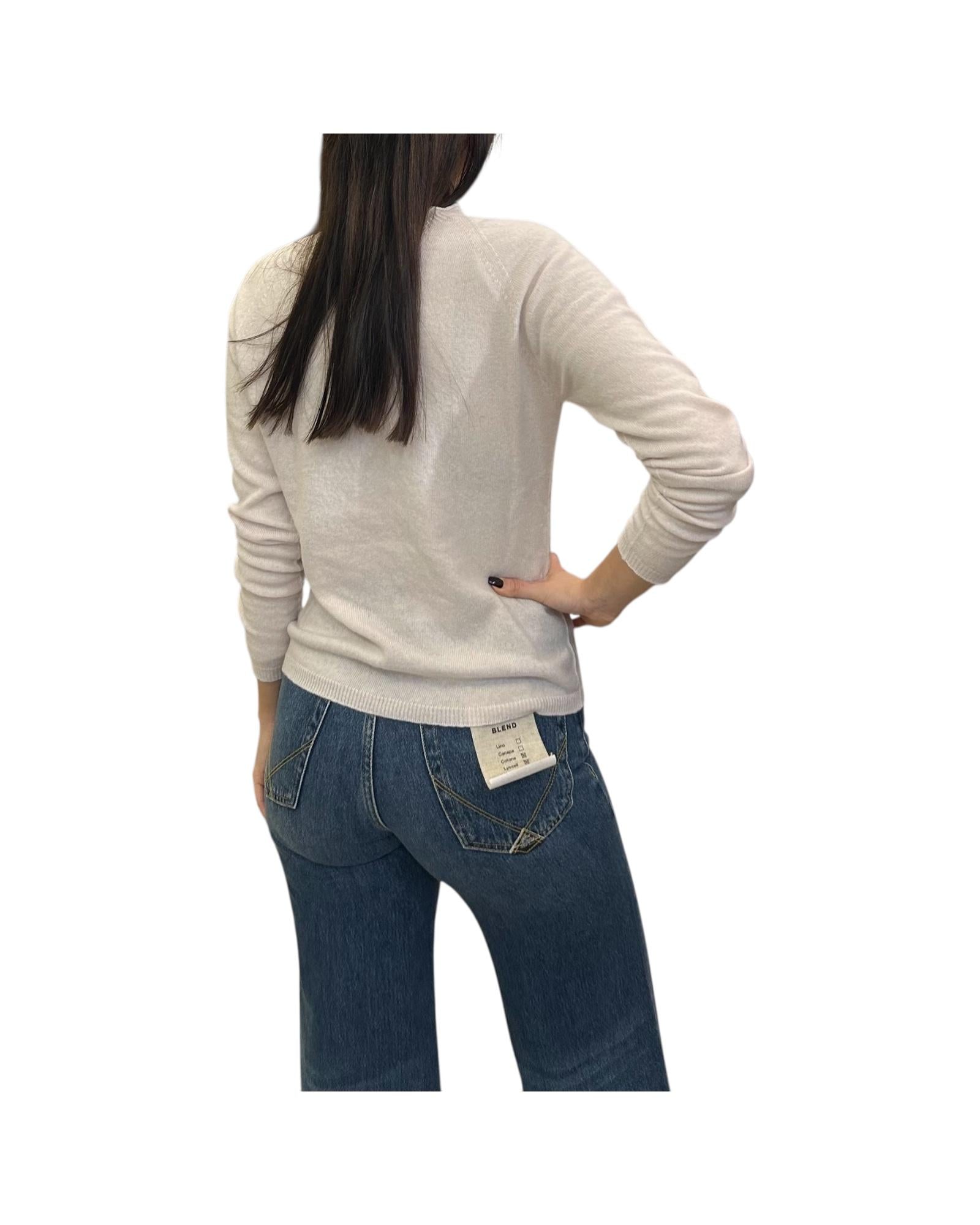 Maglia girocollo in lana merino Flanella M25 812 03 Floor 