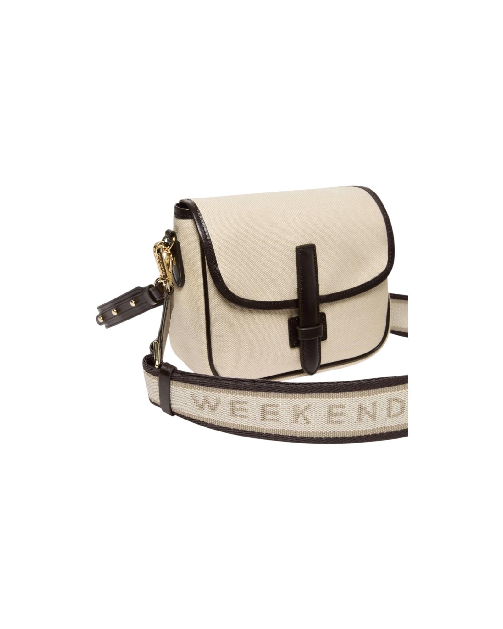 Borsa a tracolla piccola in canvas e pelle Corda AGAP 001 MAX MARA WEEKEND 