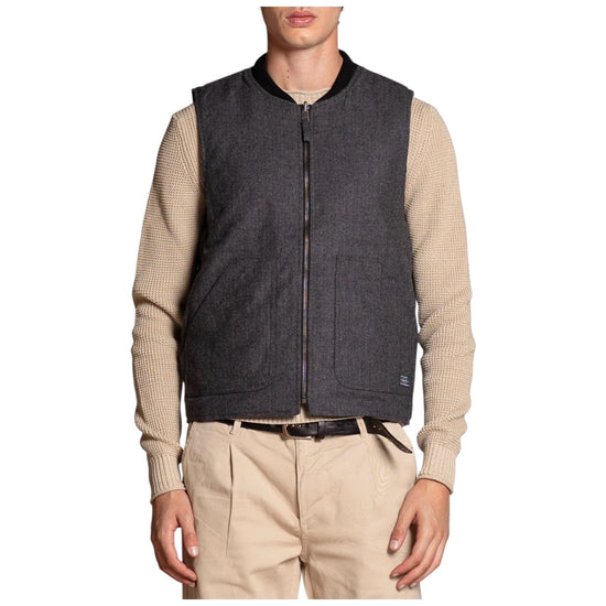 Gilet Martin reverse mixed wool Dark grey MARTIN MWBC71 IMPURE 