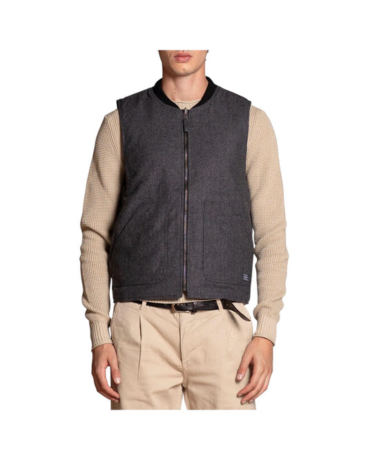 Gilet Martin reverse mixed wool Dark grey MARTIN MWBC71 IMPURE 