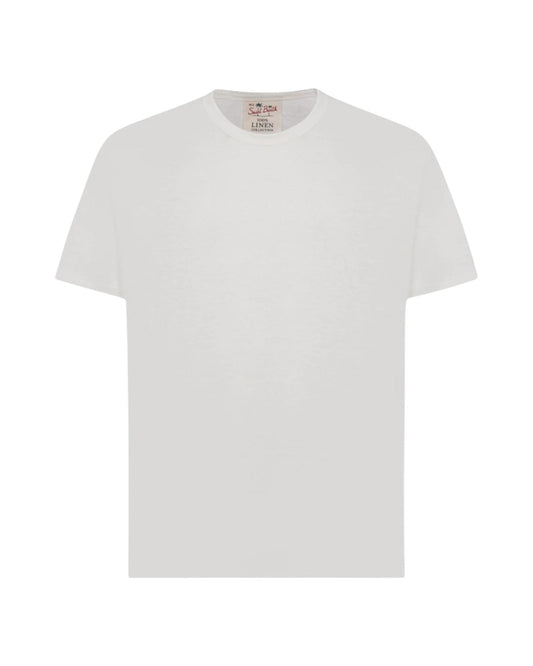T-shirt Ecstasea in lino bianco ECS0003 00032H MC2 SAINT BARTH 