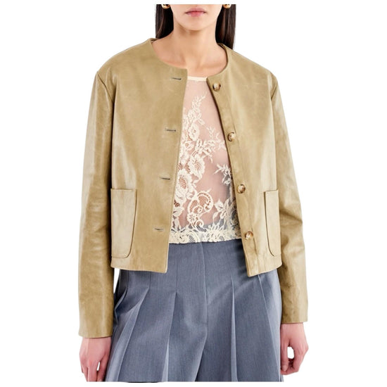 Giacca in Pelle Invecchiata Militare TAB0175 MILITARE VICOLO 