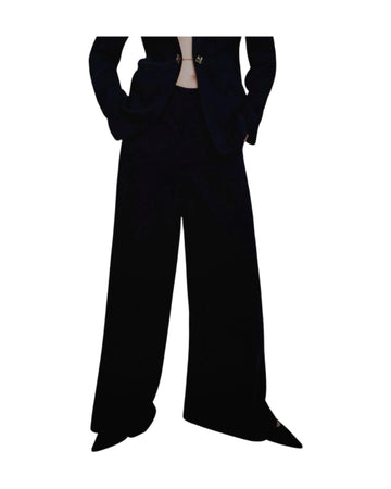 Pantalone ampio in envers satin Nero CAMPO 002 MARELLA 