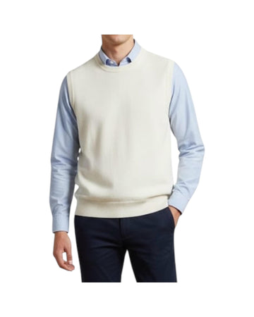 Gilet girocollo in lana e cashmere Bianco 00G50140M 301 MONTECHIARO 
