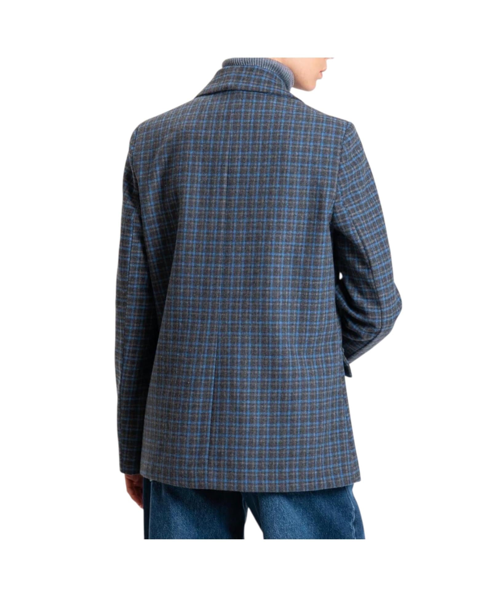 Blazer monopetto misto lana Check grigio azzurro TF1881 CHECK GRIGIO AZZURRO VICOLO 