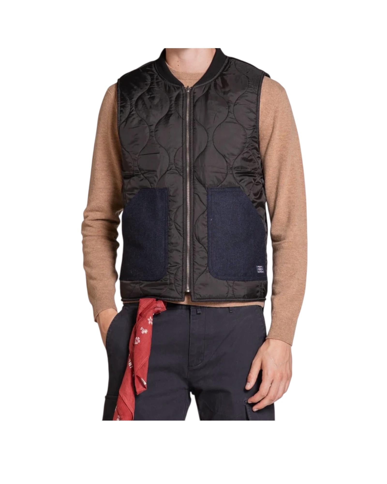 Gilet Martin reverse mixed wool Blue MARTIN MWBC27 IMPURE 