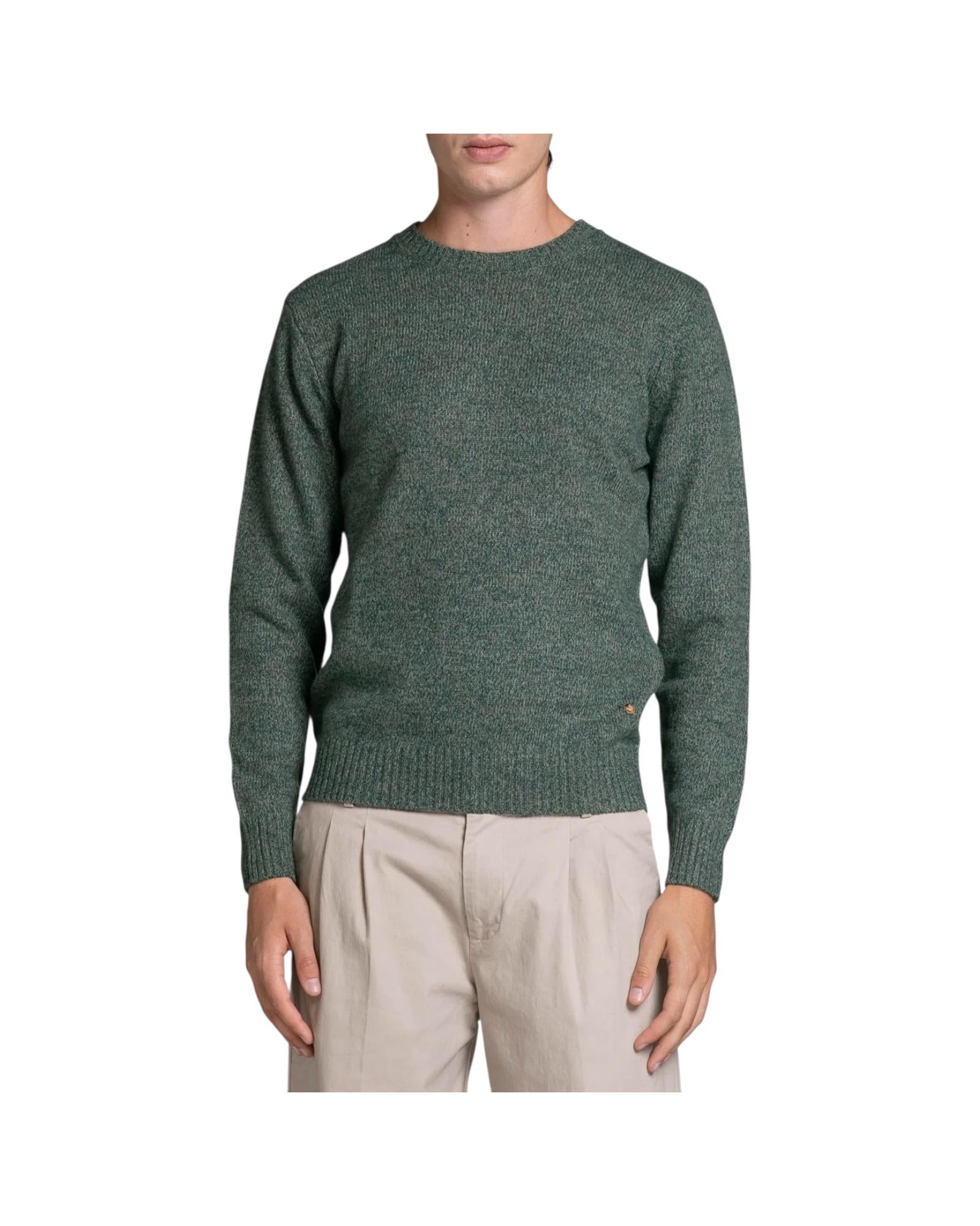 Maglione in moulinè Dark green DUKE WN7C04 IMPURE 
