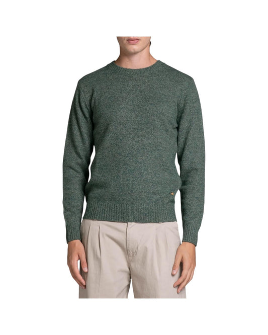 Maglione in moulinè Dark green DUKE WN7C04 IMPURE 