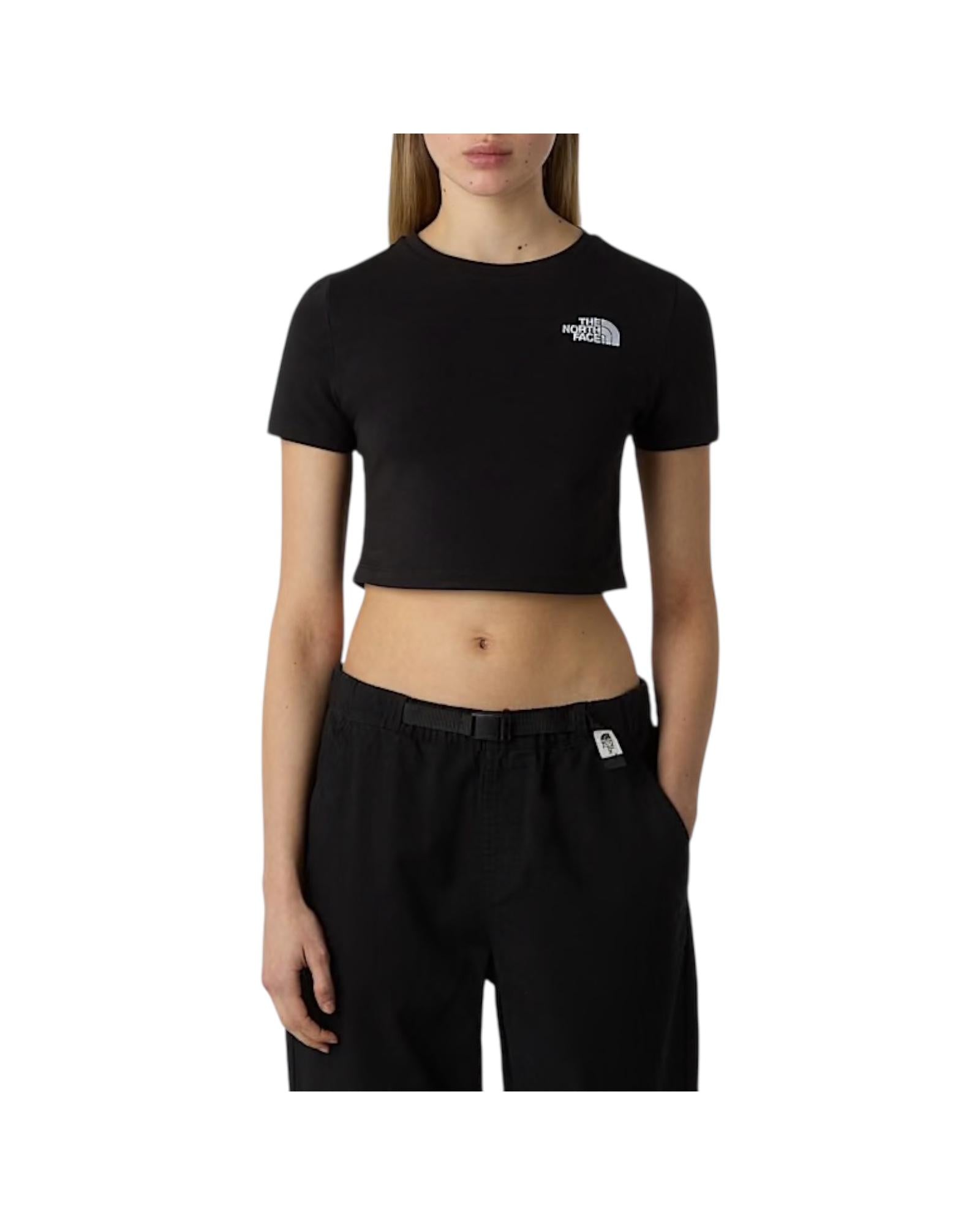 T-shirt corta in vita Black SS TEE T-SHIRT BLACK THE NORTH FACE 