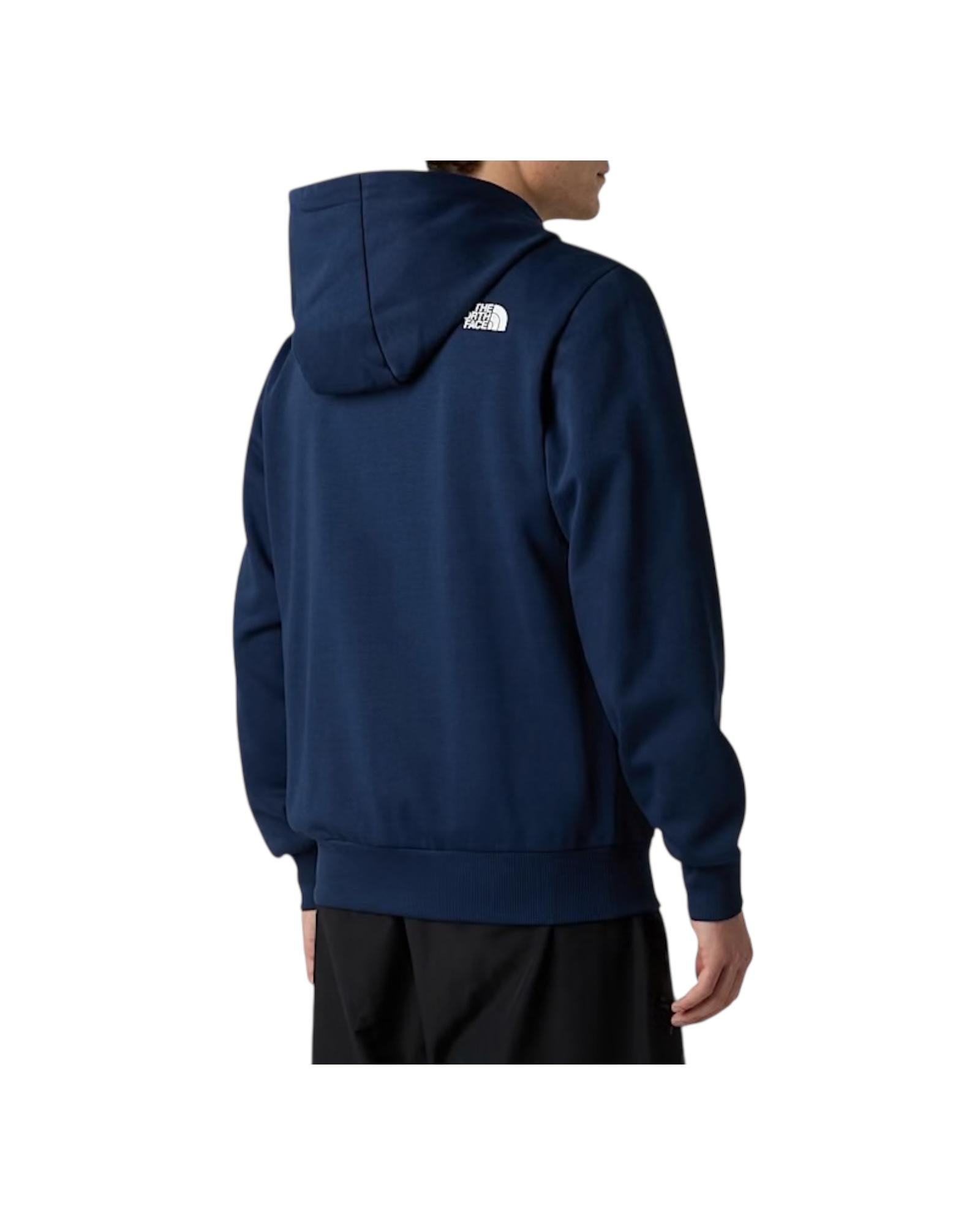Felpa con cappuccio e cerniera integrale Simple Dome Summit navy NF0A89FD SUMMIT NAVY THE NORTH FACE