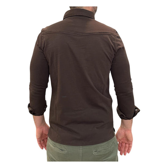 Camicia Western Uomo El Paso Fiammata, brown 6506 DARK BROWN BL'KER 