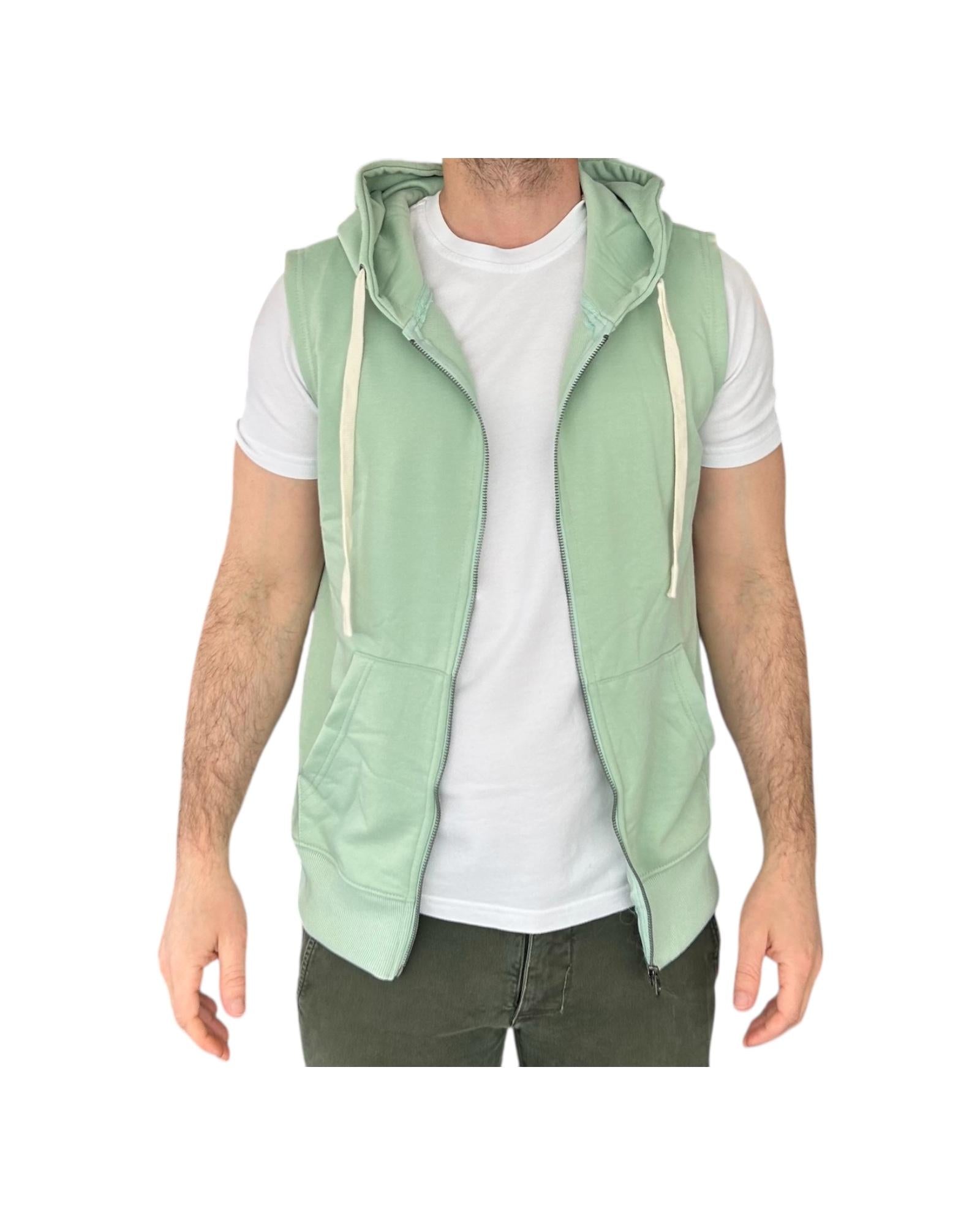 Gilet con cappuccio verde menta 503 VERDE MENTA RE.VI.VAL 