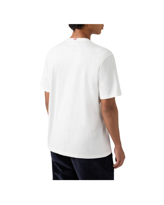 T-Shirt in cotone bianco con ricamo Bartman AUS0001 09317L MC2 SAINT BARTH 