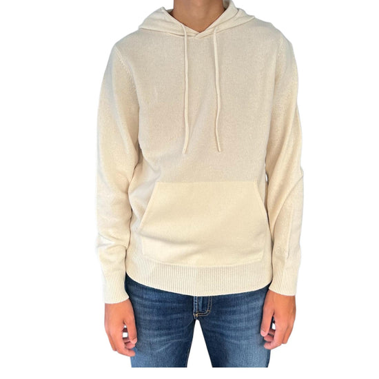 Maglione con cappuccio in lambswool Panna MAH0002 00040I MC2 SAINT BARTH 