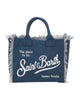 Borsa Vanity in tela di cotone indaco