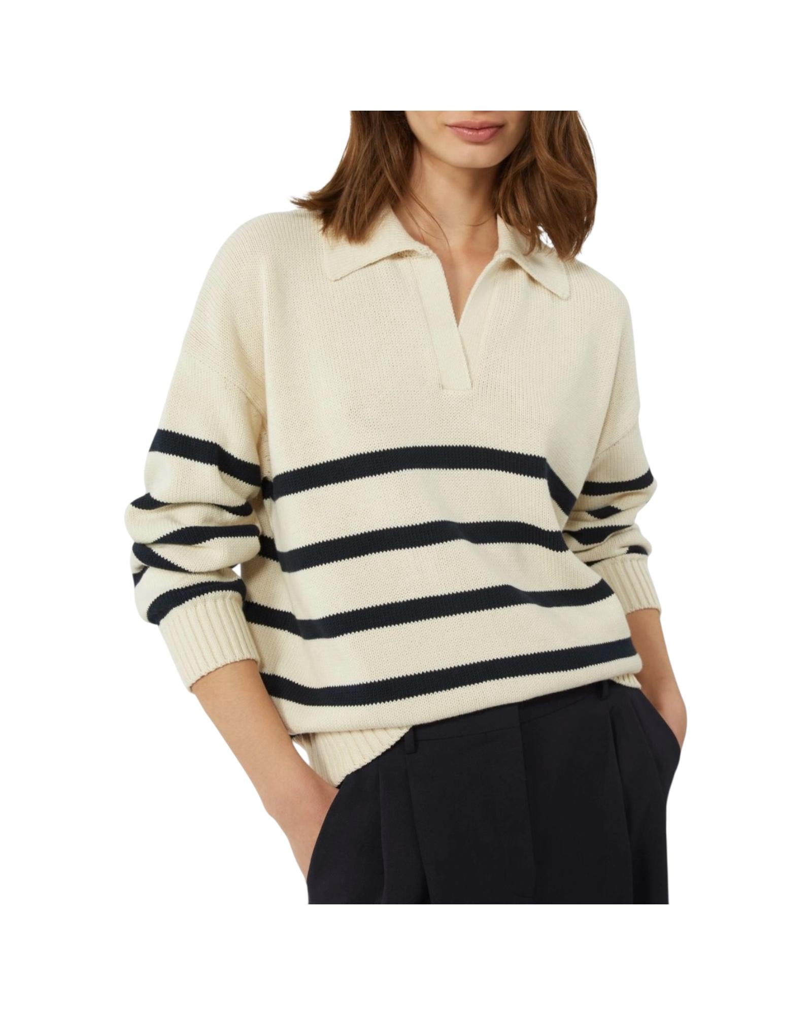 Polo in filato di cotone Blu PANFILO 011 MAX MARA WEEKEND 